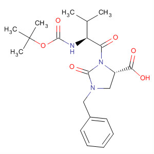 393548-65-7  4-Imidazolidinecarboxylic acid,3-[(2S)-2-[[(1,1-dimethylethoxy)carbonyl]amino]-3-methyl-1-oxobutyl]-2-oxo-1-(phenylmethyl)-, (4S)-