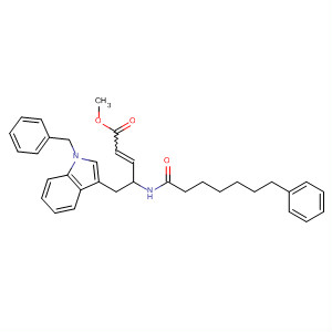 393568-60-0  2-Pentenoic acid,4-[(1-oxo-7-phenylheptyl)amino]-5-[1-(phenylmethyl)-1H-indol-3-yl]-,methyl ester, (4R)-