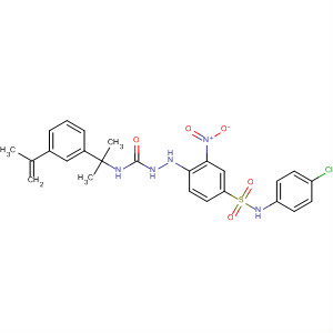 380424-33-9  Hydrazinecarboxamide,2-[4-[[(4-chlorophenyl)amino]sulfonyl]-2-nitrophenyl]-N-[1-methyl-1-[3-(1-methylethenyl)phenyl]ethyl]-