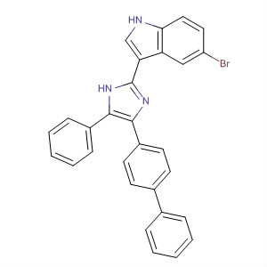 380560-65-6  1H-Indole, 3-(4-[1,1'-biphenyl]-4-yl-5-phenyl-1H-imidazol-2-yl)-5-bromo-
