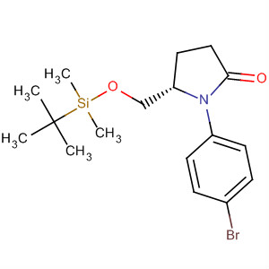 380848-97-5  2-Pyrrolidinone,1-(4-bromophenyl)-5-[[[(1,1-dimethylethyl)dimethylsilyl]oxy]methyl]-,(5S)-
