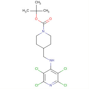 381216-26-8  1-Piperidinecarboxylic acid,4-[[(2,3,5,6-tetrachloro-4-pyridinyl)amino]methyl]-, 1,1-dimethylethylester