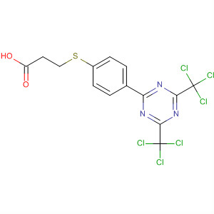 381731-78-8  Propanoic acid,3-[[4-[4,6-bis(trichloromethyl)-1,3,5-triazin-2-yl]phenyl]thio]-