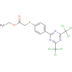 381731-82-4  Acetic acid, [[4-[4,6-bis(trichloromethyl)-1,3,5-triazin-2-yl]phenyl]thio]-,ethyl ester