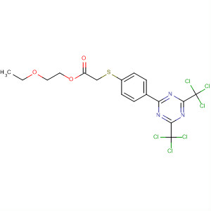 381731-84-6  Acetic acid, [[4-[4,6-bis(trichloromethyl)-1,3,5-triazin-2-yl]phenyl]thio]-,2-ethoxyethyl ester