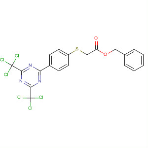 381731-88-0  Acetic acid, [[4-[4,6-bis(trichloromethyl)-1,3,5-triazin-2-yl]phenyl]thio]-,phenylmethyl ester