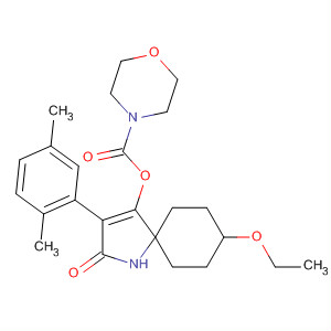 382608-16-4  4-Morpholinecarboxylic acid,3-(2,5-dimethylphenyl)-8-ethoxy-2-oxo-1-azaspiro[4.5]dec-3-en-4-ylester