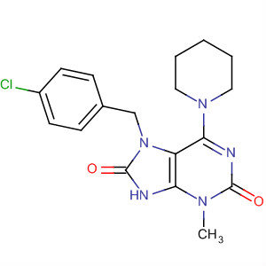 382608-99-3  2H-Purine-2,8(3H)-dione,7-[(4-chlorophenyl)methyl]-7,9-dihydro-3-methyl-6-(1-piperidinyl)-