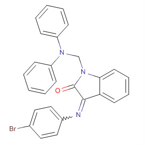 384818-53-5  2H-Indol-2-one,3-[(4-bromophenyl)imino]-1-[(diphenylamino)methyl]-1,3-dihydro-