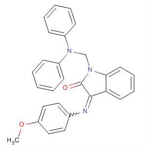 384818-54-6  2H-Indol-2-one,1-[(diphenylamino)methyl]-1,3-dihydro-3-[(4-methoxyphenyl)imino]-