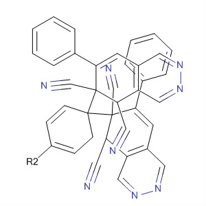 385379-23-7  6,7-Quinoxalinedicarbonitrile, 2,2'-(1,4-phenylene)bis[3-phenyl-