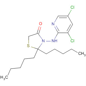 385417-07-2  4-Thiazolidinone, 3-[(3,5-dichloro-2-pyridinyl)amino]-2,2-dipentyl-