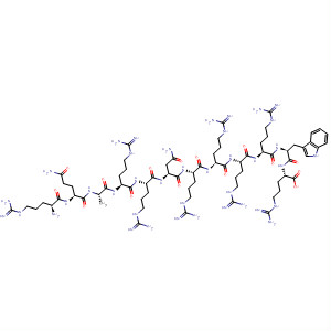 385792-79-0  L-Arginine,L-arginyl-L-glutaminyl-L-alanyl-L-arginyl-L-arginyl-L-asparaginyl-L-arginyl-L-arginyl-L-arginyl-L-arginyl-L-tryptophyl-