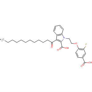 386213-15-6  1H-Indole-2-carboxylic acid,1-[2-(4-carboxy-2-fluorophenoxy)ethyl]-3-(1-oxododecyl)-