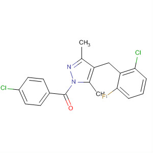 387353-00-6  1H-Pyrazole,1-(4-chlorobenzoyl)-4-[(2-chloro-6-fluorophenyl)methyl]-3,5-dimethyl-