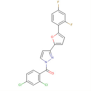 387353-14-2  1H-Pyrazole,1-(2,4-dichlorobenzoyl)-3-[5-(2,4-difluorophenyl)-2-furanyl]-