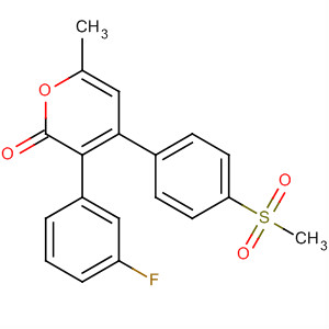 387866-11-7  2H-Pyran-2-one,3-(3-fluorophenyl)-6-methyl-4-[4-(methylsulfonyl)phenyl]-