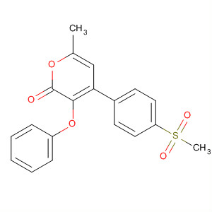 387866-17-3  2H-Pyran-2-one, 6-methyl-4-[4-(methylsulfonyl)phenyl]-3-phenoxy-