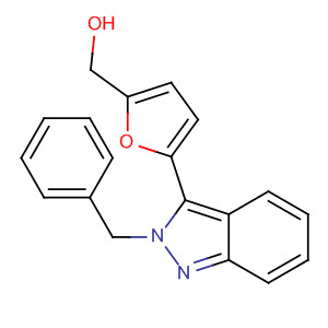 387868-15-7  2-Furanmethanol, 5-[2-(phenylmethyl)-2H-indazol-3-yl]-