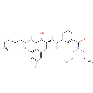 388077-91-6  1,3-Benzenedicarboxamide,N'-[(1S,2S)-1-[(3,5-difluorophenyl)methyl]-3-(hexylamino)-2-hydroxypropyl]-N,N-dipropyl-