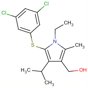 388112-48-9  1H-Pyrrole-3-methanol,5-[(3,5-dichlorophenyl)thio]-1-ethyl-2-methyl-4-(1-methylethyl)-