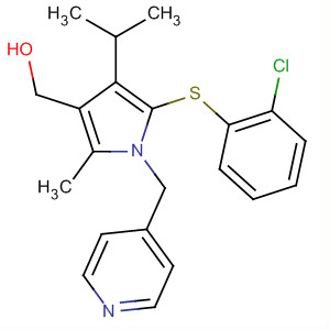 388113-08-4  1H-Pyrrole-3-methanol,5-[(2-chlorophenyl)thio]-2-methyl-4-(1-methylethyl)-1-(4-pyridinylmethyl)-