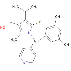 388113-18-6  1H-Pyrrole-3-methanol,2-methyl-4-(1-methylethyl)-1-(4-pyridinylmethyl)-5-[(2,4,6-trimethylphenyl)thio]-