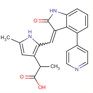 388116-51-6  1H-Pyrrole-3-propanoic acid,2-[[1,2-dihydro-2-oxo-4-(4-pyridinyl)-3H-indol-3-ylidene]methyl]-5-methyl-