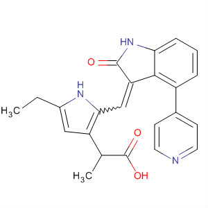 388116-52-7  1H-Pyrrole-3-propanoic acid,2-[[1,2-dihydro-2-oxo-4-(4-pyridinyl)-3H-indol-3-ylidene]methyl]-5-ethyl-