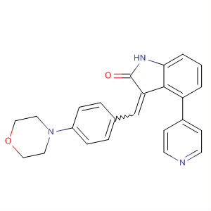 388116-71-0  2H-Indol-2-one,1,3-dihydro-3-[[4-(4-morpholinyl)phenyl]methylene]-4-(4-pyridinyl)-
