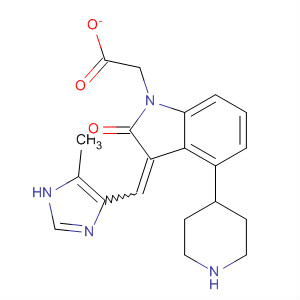 388116-79-8  2H-Indol-2-one,1,3-dihydro-3-[(5-methyl-1H-imidazol-4-yl)methylene]-4-(4-piperidinyl)-,monoacetate