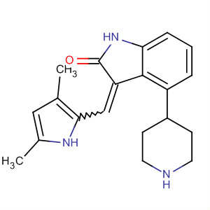 388116-86-7  2H-Indol-2-one,3-[(3,5-dimethyl-1H-pyrrol-2-yl)methylene]-1,3-dihydro-4-(4-piperidinyl)-