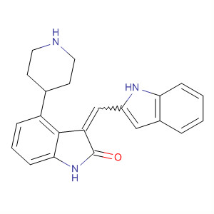 388116-93-6  2H-Indol-2-one,1,3-dihydro-3-(1H-indol-2-ylmethylene)-4-(4-piperidinyl)-