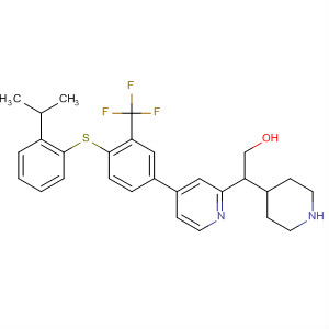 388118-00-1  4-Piperidineethanol,1-[4-[4-[[2-(1-methylethyl)phenyl]thio]-3-(trifluoromethyl)phenyl]-2-pyridinyl]-