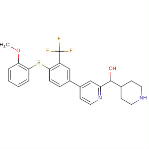 388118-11-4  4-Piperidinemethanol,1-[4-[4-[(2-methoxyphenyl)thio]-3-(trifluoromethyl)phenyl]-2-pyridinyl]-