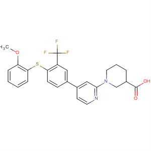 388118-17-0  3-Piperidinecarboxylic acid,1-[4-[4-[(2-methoxyphenyl)thio]-3-(trifluoromethyl)phenyl]-2-pyridinyl]-