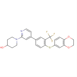388118-27-2  4-Piperidinol,1-[4-[4-[(2,3-dihydro-1,4-benzodioxin-6-yl)thio]-3-(trifluoromethyl)phenyl]-2-pyridinyl]-