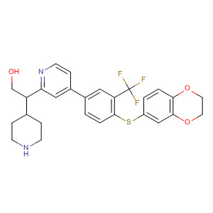 388118-37-4  4-Piperidineethanol,1-[4-[4-[(2,3-dihydro-1,4-benzodioxin-6-yl)thio]-3-(trifluoromethyl)phenyl]-2-pyridinyl]-