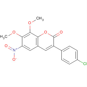 388119-05-9  2H-1-Benzopyran-2-one, 3-(4-chlorophenyl)-7,8-dimethoxy-6-nitro-