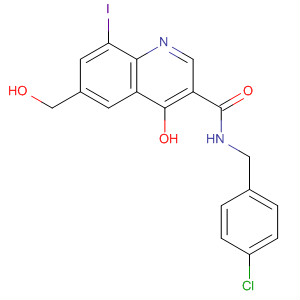 388121-72-0  3-Quinolinecarboxamide,N-[(4-chlorophenyl)methyl]-4-hydroxy-6-(hydroxymethyl)-8-iodo-