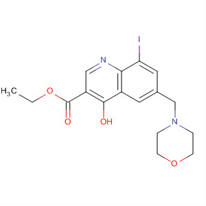 388121-92-4  3-Quinolinecarboxylic acid, 4-hydroxy-8-iodo-6-(4-morpholinylmethyl)-,ethyl ester