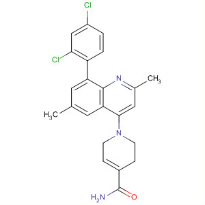388122-57-4  4-Pyridinecarboxamide,1-[8-(2,4-dichlorophenyl)-2,6-dimethyl-4-quinolinyl]-1,2,3,6-tetrahydro-