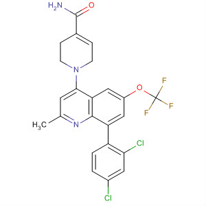 388122-60-9  4-Pyridinecarboxamide,1-[8-(2,4-dichlorophenyl)-2-methyl-6-(trifluoromethoxy)-4-quinolinyl]-1,2,3,6-tetrahydro-