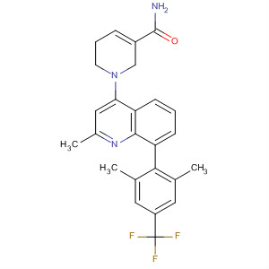 388122-63-2  3-Pyridinecarboxamide,1-[8-[2,6-dimethyl-4-(trifluoromethyl)phenyl]-2-methyl-4-quinolinyl]-1,2,5,6-tetrahydro-