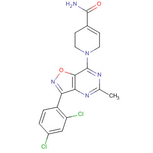 388123-02-2  4-Pyridinecarboxamide,1-[3-(2,4-dichlorophenyl)-5-methylisoxazolo[4,5-d]pyrimidin-7-yl]-1,2,3,6-tetrahydro-