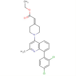 388123-59-9  Acetic acid,[1-[8-(2,4-dichlorophenyl)-2-methyl-4-quinolinyl]-4-piperidinylidene]-,ethyl ester
