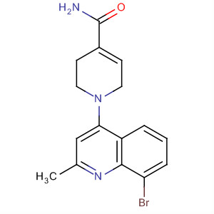 388123-63-5  4-Pyridinecarboxamide,1-(8-bromo-2-methyl-4-quinolinyl)-1,2,3,6-tetrahydro- 388123-63-5  4-Pyridinecarboxamide,1-(8-bromo-2-methyl-4-quinolinyl)-1,2,3,6-tetrahydro-
