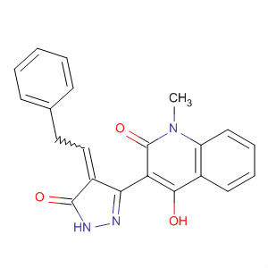 388569-29-7  2(1H)-Quinolinone,3-[4,5-dihydro-5-oxo-4-(2-phenylethylidene)-1H-pyrazol-3-yl]-4-hydroxy-1-methyl-
