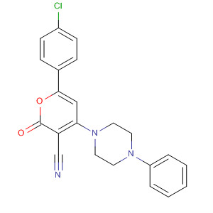 388573-73-7  2H-Pyran-3-carbonitrile,6-(4-chlorophenyl)-2-oxo-4-(4-phenyl-1-piperazinyl)-