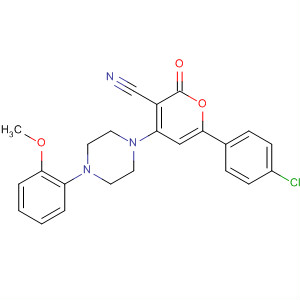 388573-75-9  2H-Pyran-3-carbonitrile,6-(4-chlorophenyl)-4-[4-(2-methoxyphenyl)-1-piperazinyl]-2-oxo-